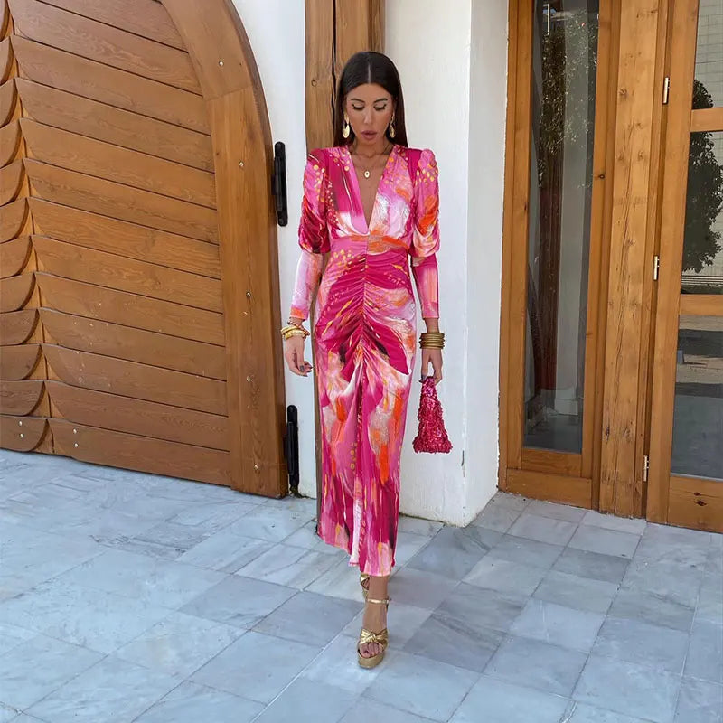 Cinna™ | V-Neck Deep Cut Dress