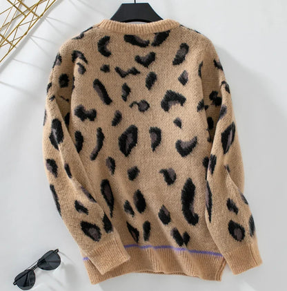 Mandu™ Leopard Print Jacquard Wool Sweater