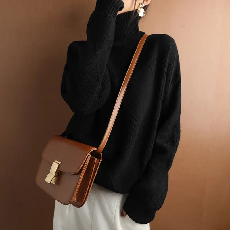 Aria™ - Textured Geometric Knit Pullover