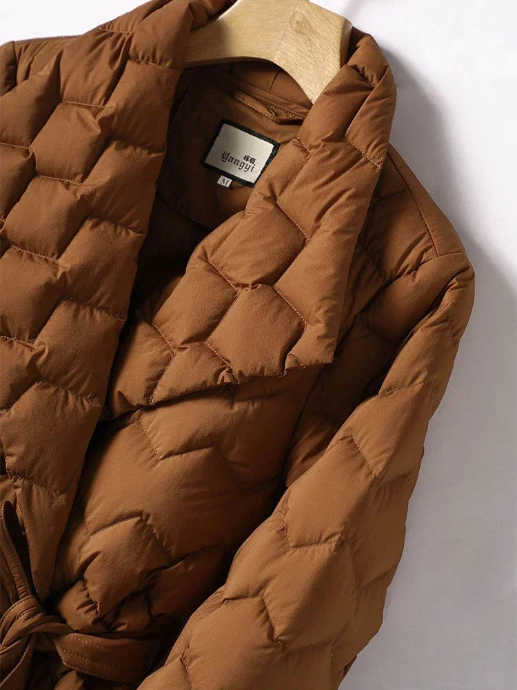 Clara™ - Quilted Belted Wrap Jacket
