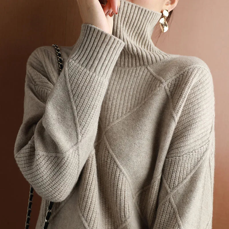 Aria™ - Textured Geometric Knit Pullover