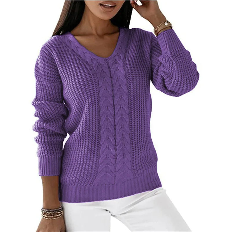 Yassi™ V-Neck Knit Pullover