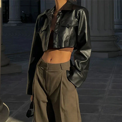 Éloise™ | Chic Faux Leather Jacket