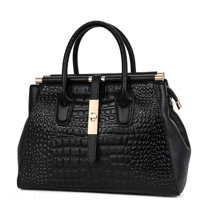 Elysian Crocodile-Pattern Handbag