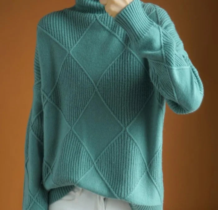 Aria™ - Textured Geometric Knit Pullover