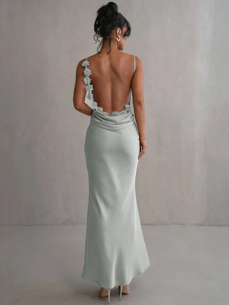Cassie - Floral Satin Elegance