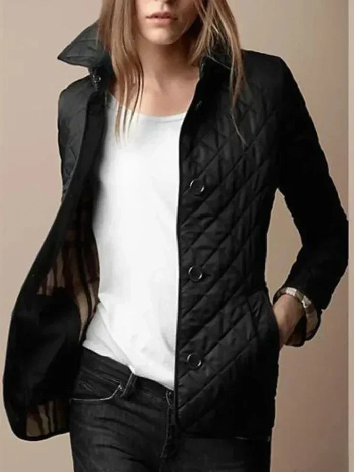 Valentina™ - Timeless Quilted Button-Up Jacket