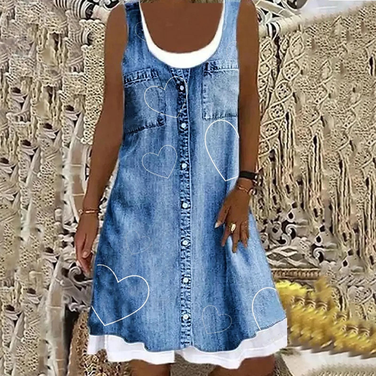 Valo - Graceful Soft Denim Dress