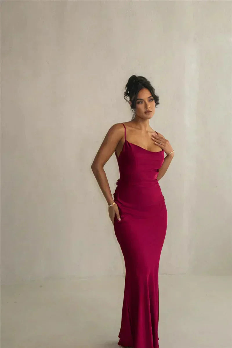 Cassie - Floral Satin Elegance