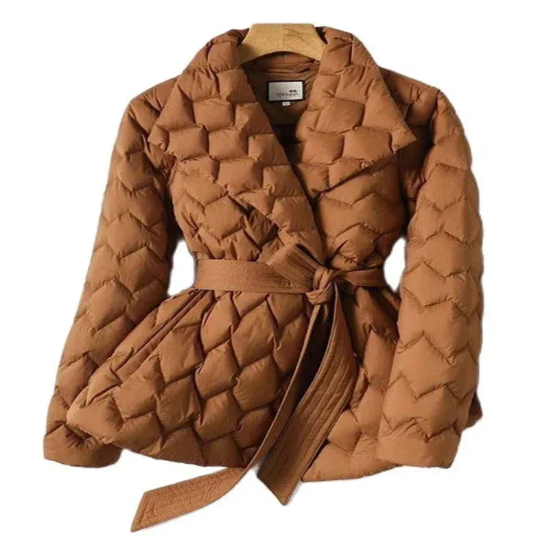 Clara™ - Quilted Belted Wrap Jacket