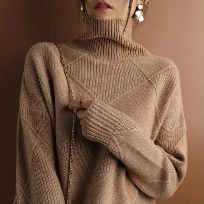 Aria™ - Textured Geometric Knit Pullover
