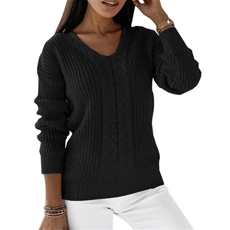 Yassi™ V-Neck Knit Pullover