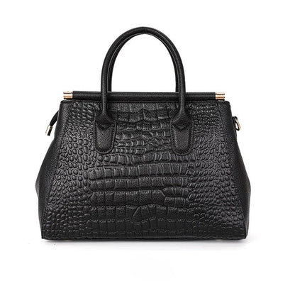 Elysian Crocodile-Pattern Handbag
