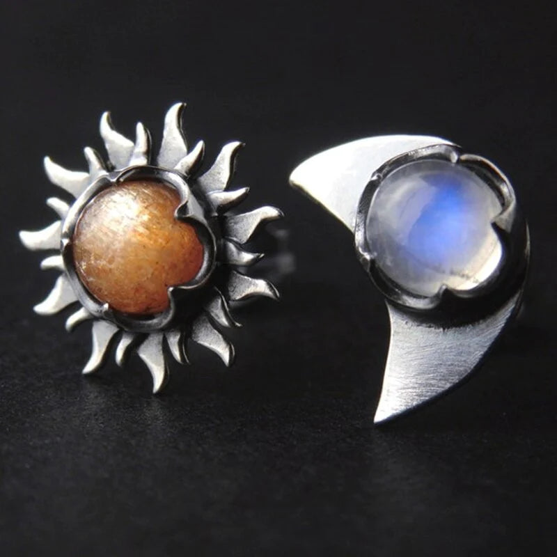 Celestial Sun and Moon Earrings