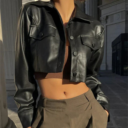 Éloise™ | Chic Faux Leather Jacket