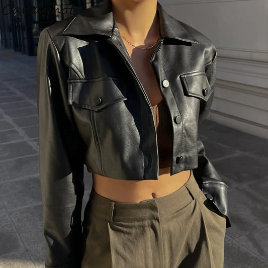 Éloise™ | Chic Faux Leather Jacket
