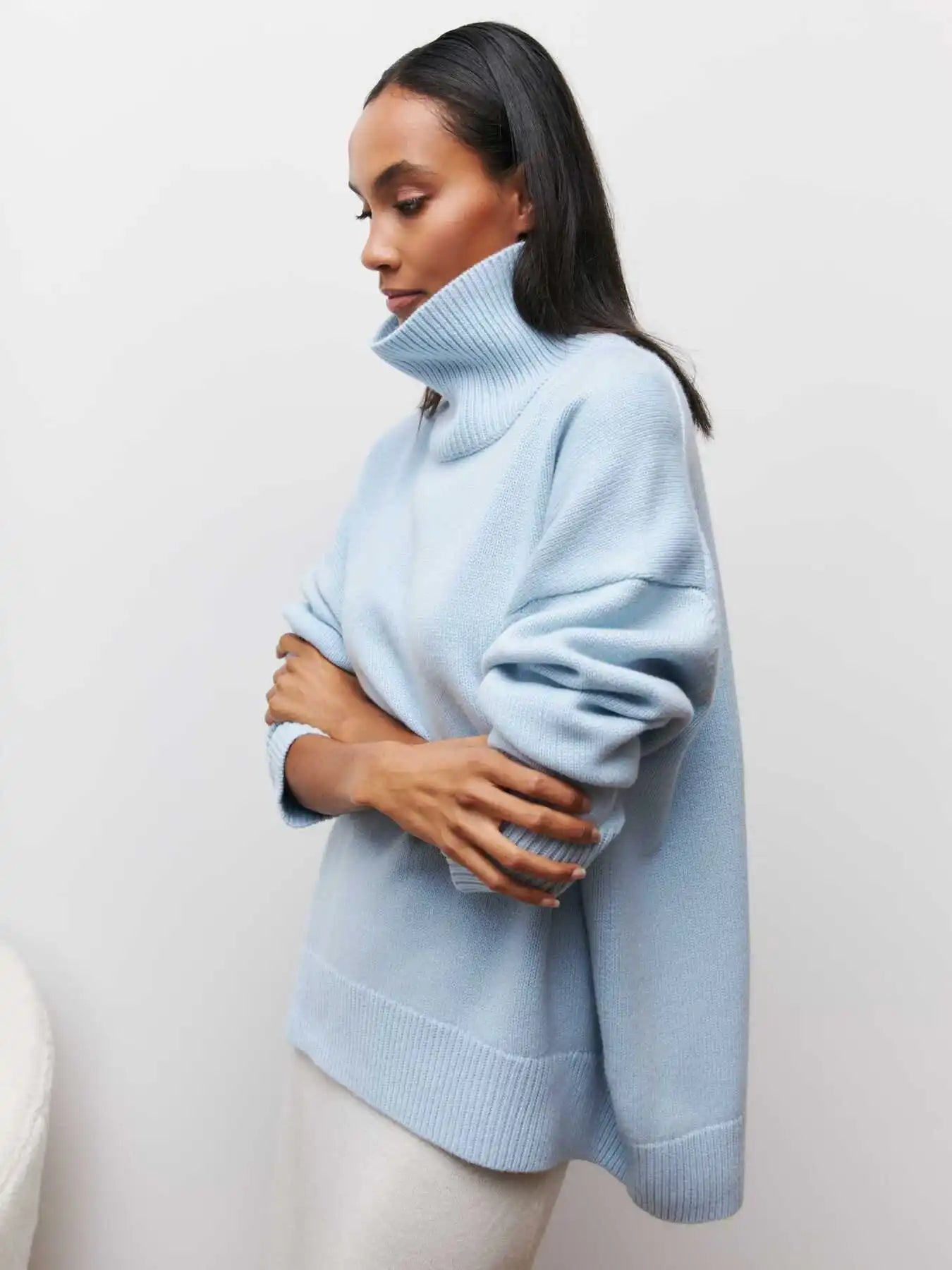 Avery™ - Cozy Turtleneck Knit Sweater
