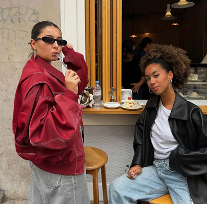 Amelia™ - Timeless Oversized PU Bomber Jacket