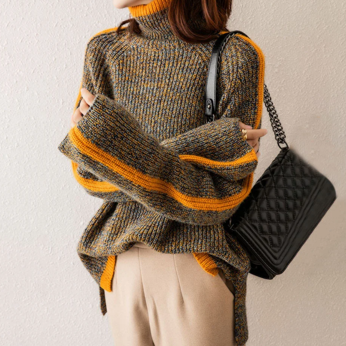 Sophie™ - Elegant Striped Knit Sweater