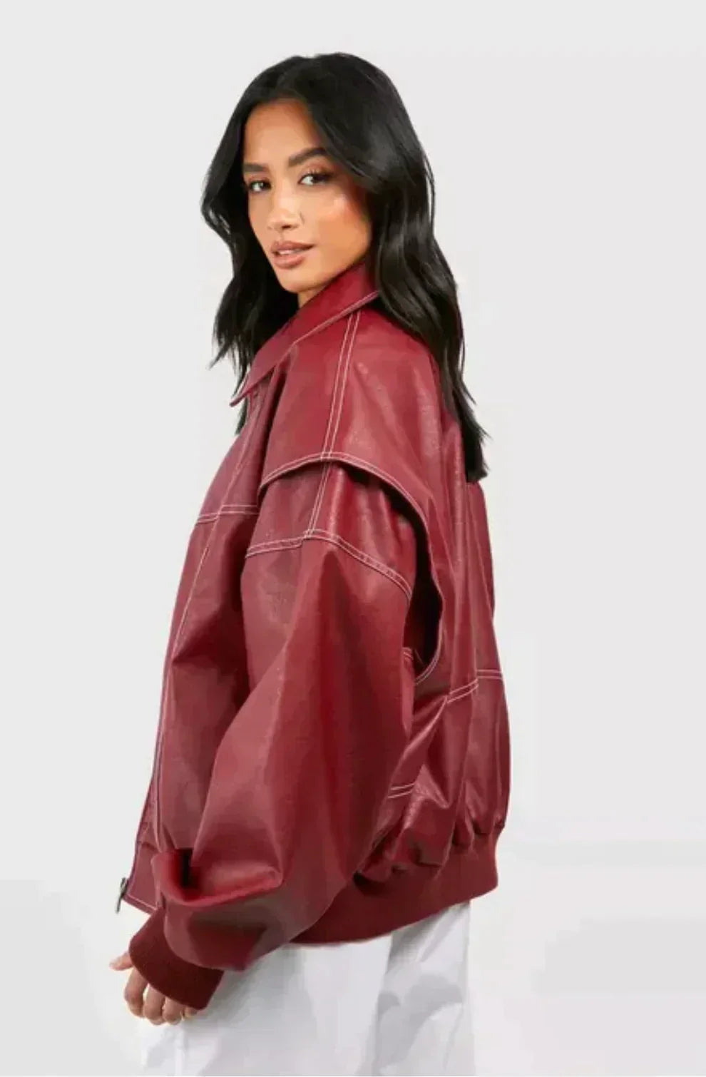 Amelia™ - Timeless Oversized PU Bomber Jacket