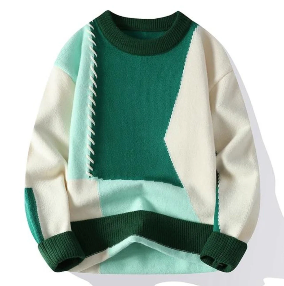 Ethan™ - Colorful Patchwork Knit Sweater
