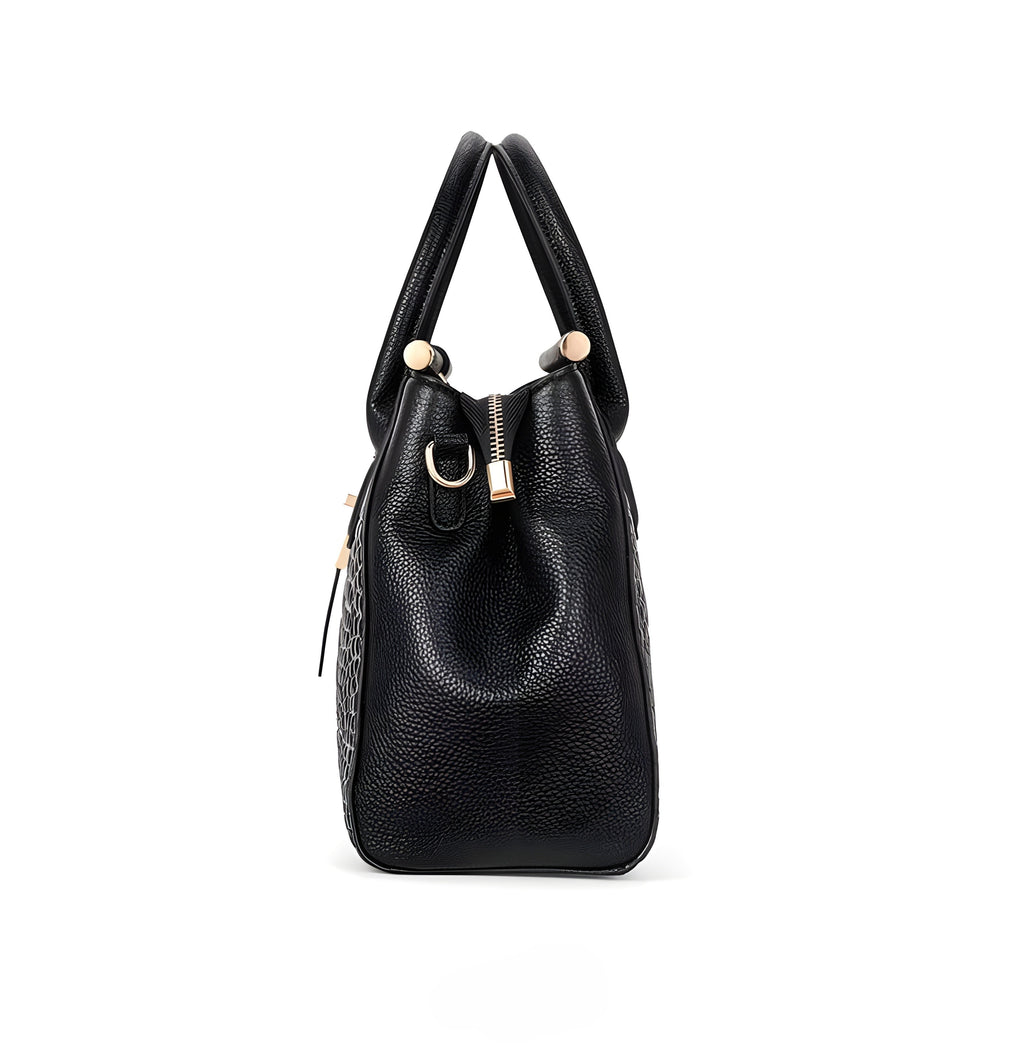Elysian Crocodile-Pattern Handbag