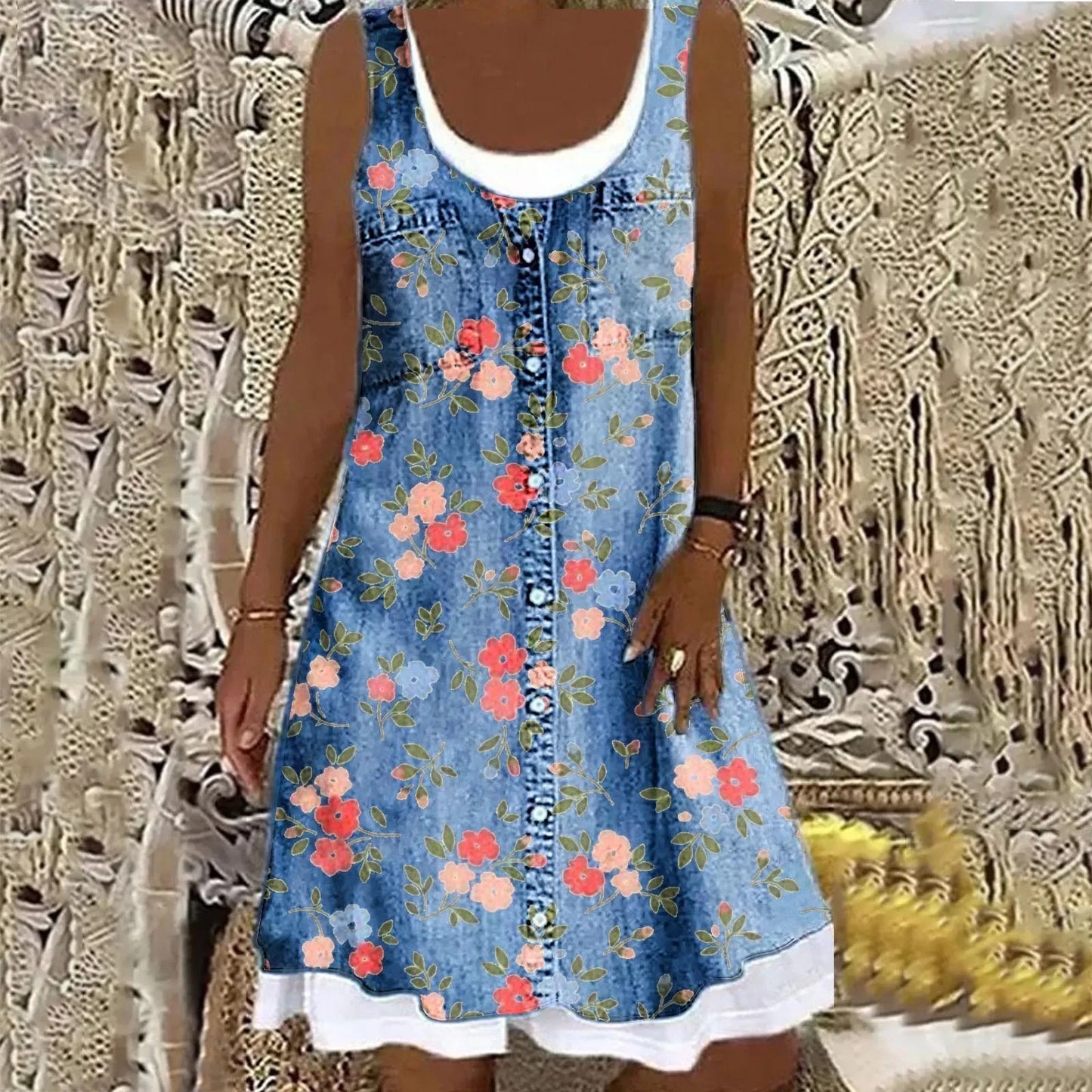 Valo - Graceful Soft Denim Dress