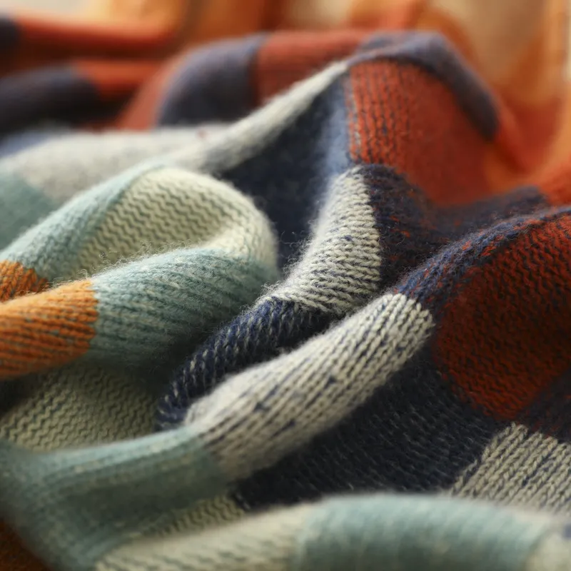 Elena™ - Colorful Plaid Block Sweater