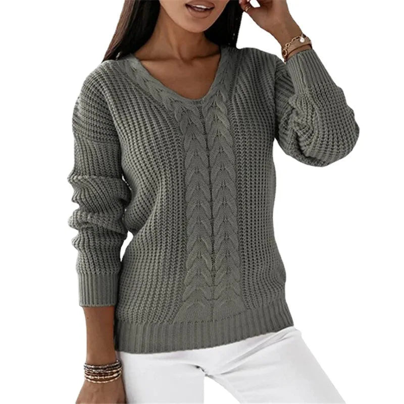 Yassi™ V-Neck Knit Pullover
