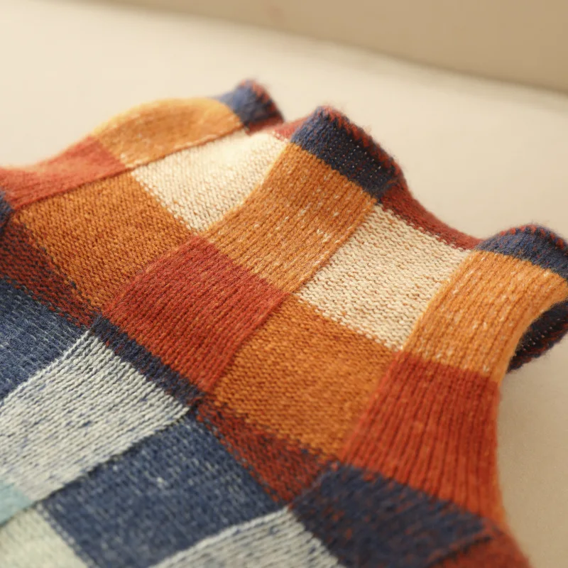 Elena™ - Colorful Plaid Block Sweater