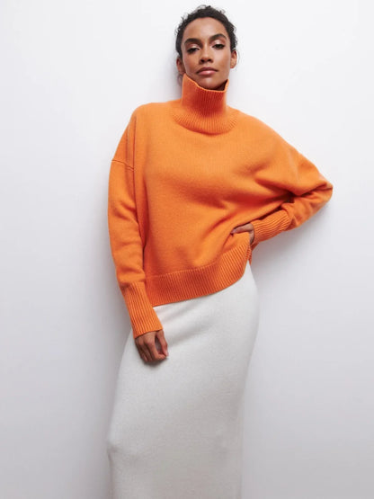 Avery™ - Cozy Turtleneck Knit Sweater
