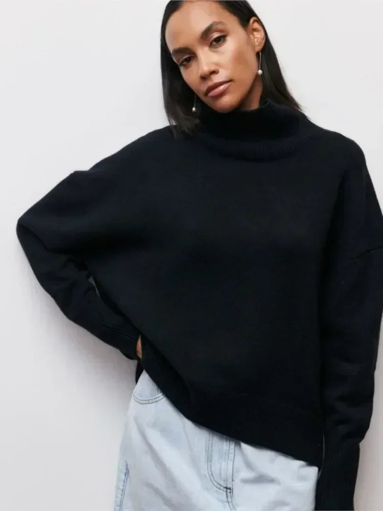 Avery™ - Cozy Turtleneck Knit Sweater