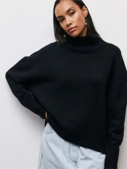 Avery™ - Cozy Turtleneck Knit Sweater