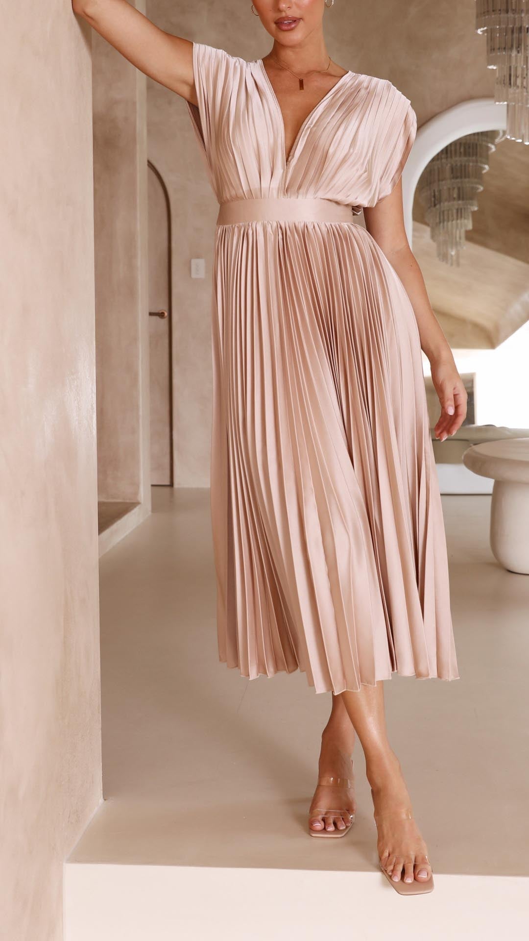 Lexi - Elegant Pleated Luxe Dress