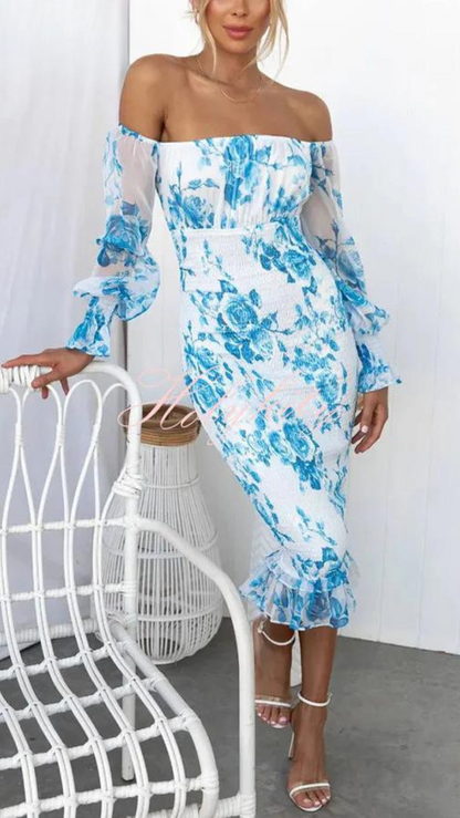 Daniela - Off-Shoulder Midi Gown