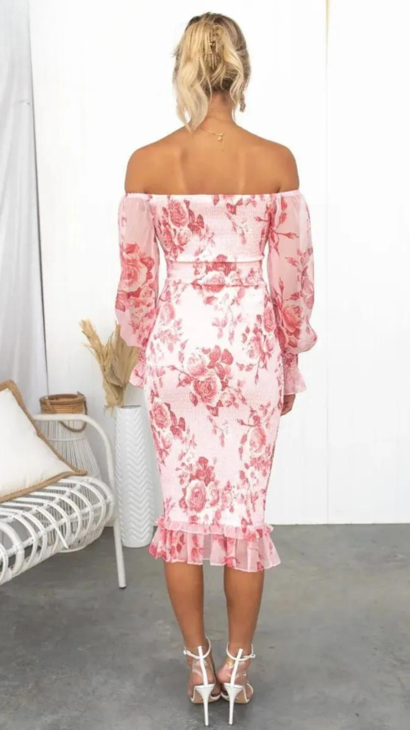 Daniela - Off-Shoulder Midi Gown