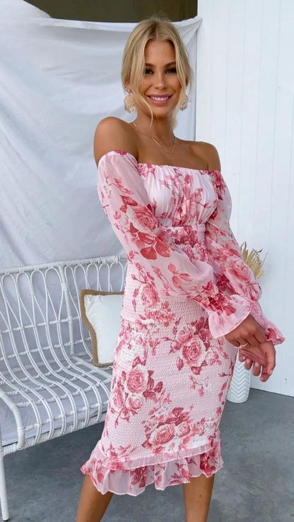 Daniela - Off-Shoulder Midi Gown