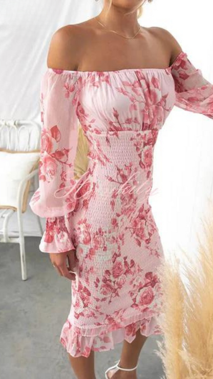 Daniela - Off-Shoulder Midi Gown