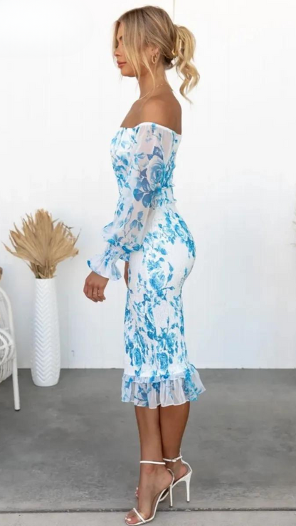 Daniela - Off-Shoulder Midi Gown