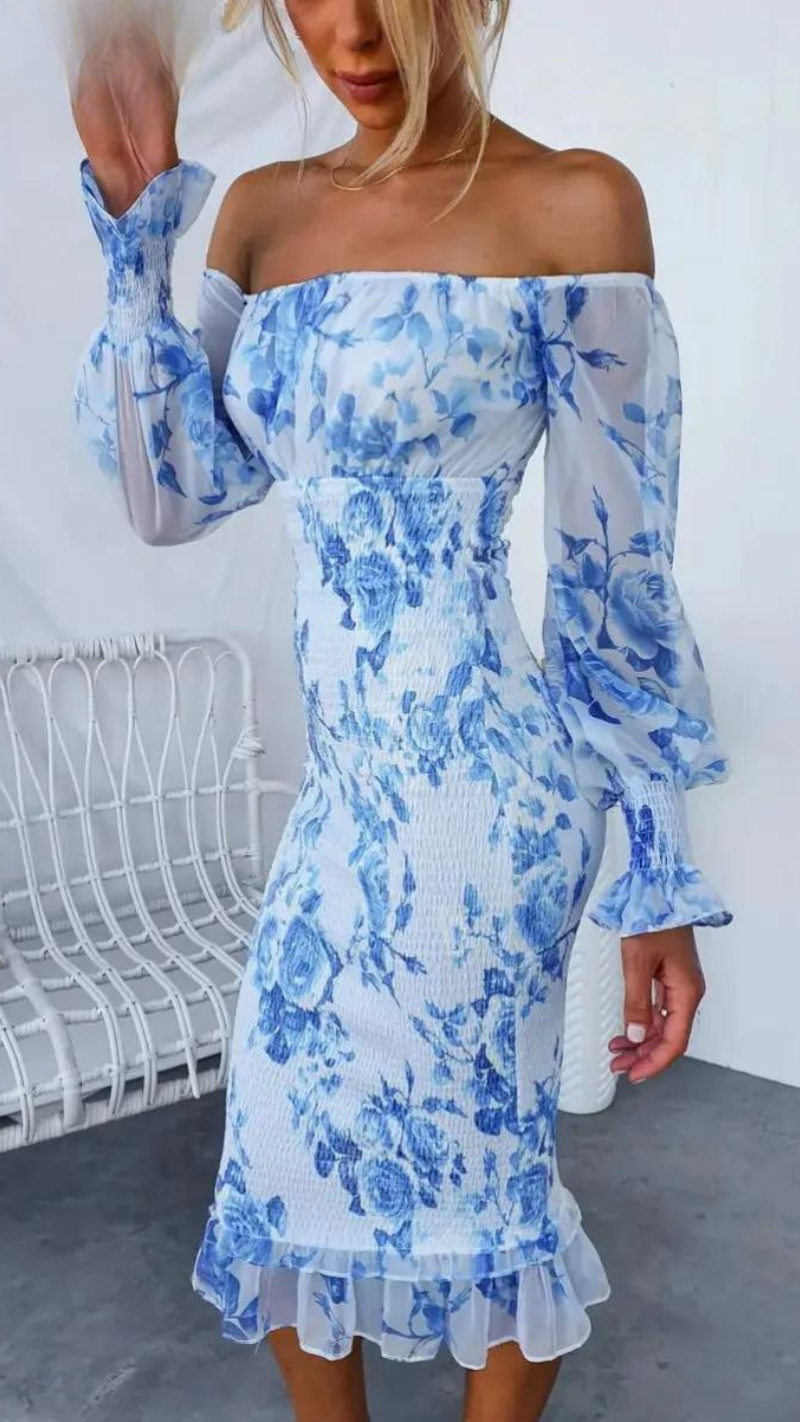 Daniela - Off-Shoulder Midi Gown