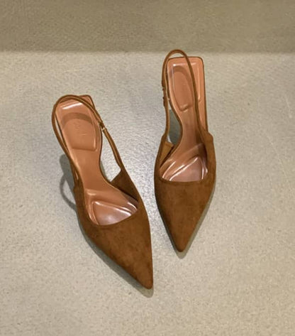 Marlena™ | Nude Slingback Heels with Elegant Slim Heel