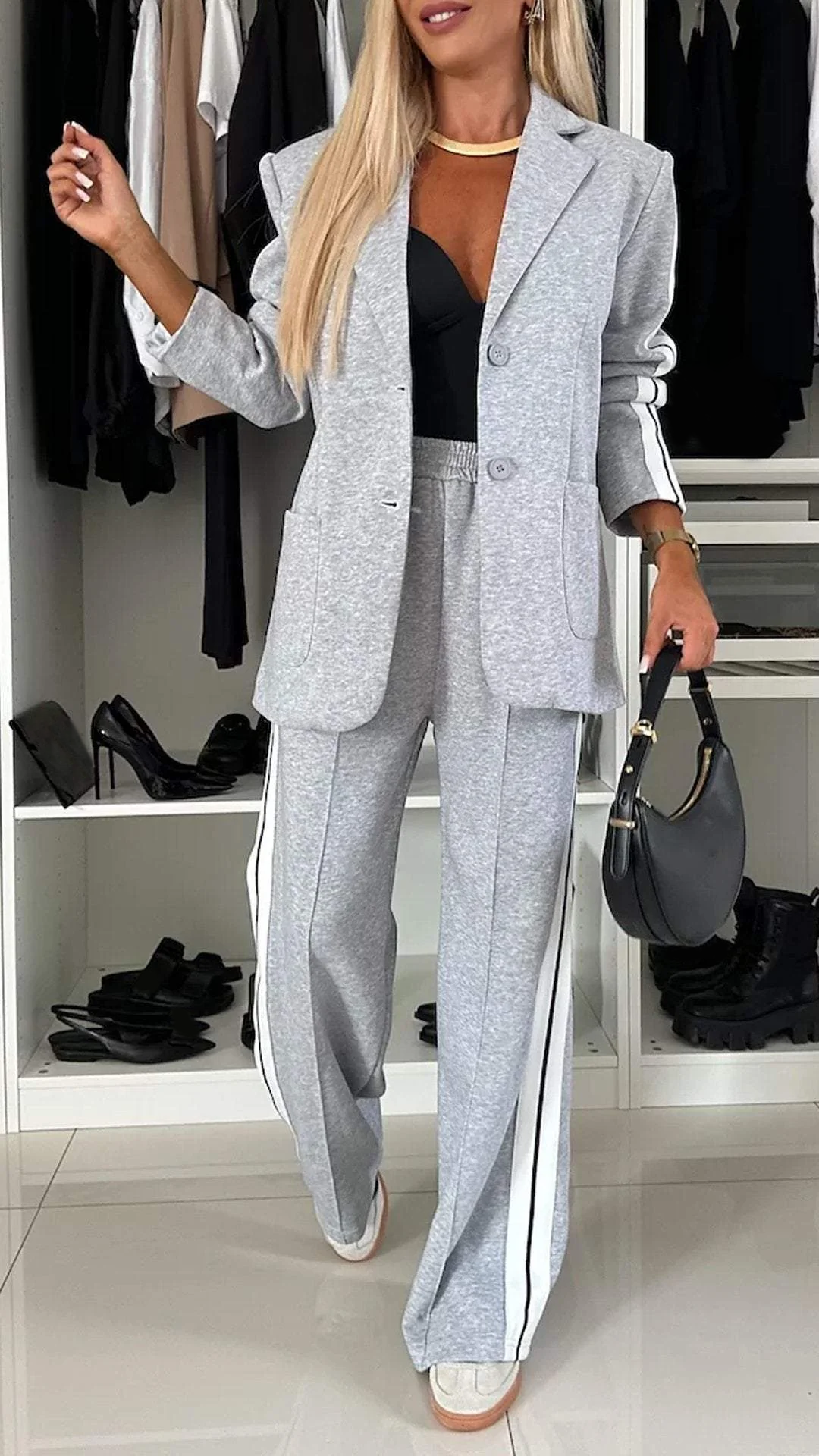Amelia™ - Casual Striped Suit
