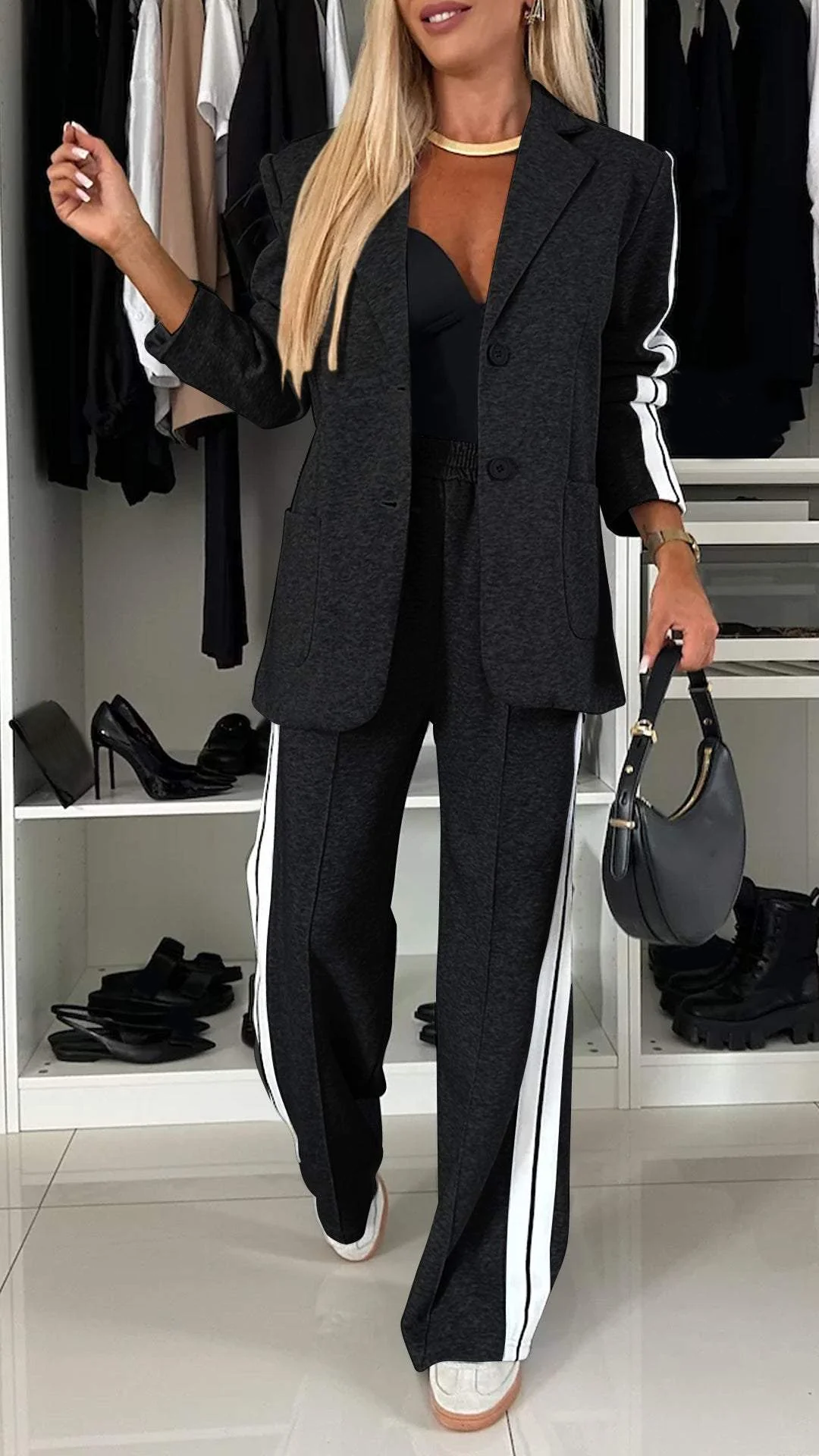 Amelia™ - Casual Striped Suit