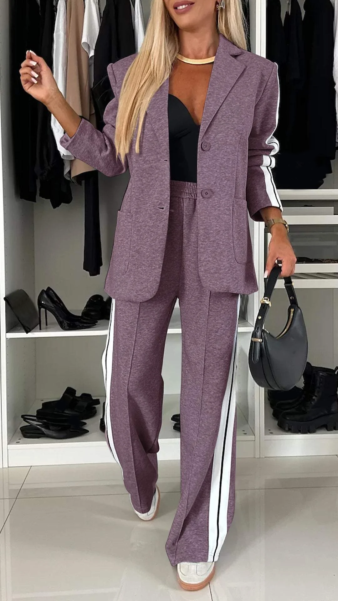 Amelia™ - Casual Striped Suit
