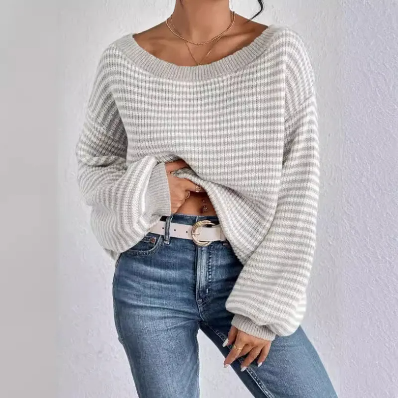 Eva™ Comfy Striped Knit Pullover