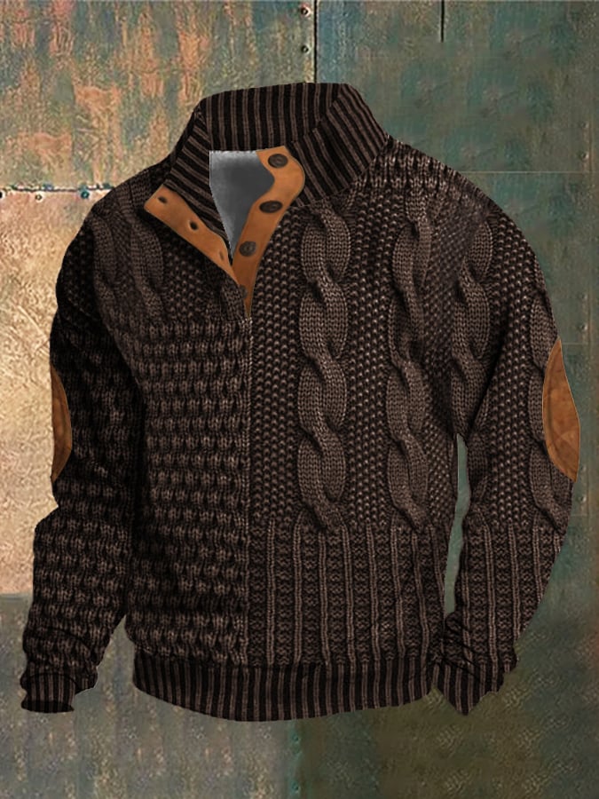 Boreal™ | Cozy Patchwork Knit Sweater