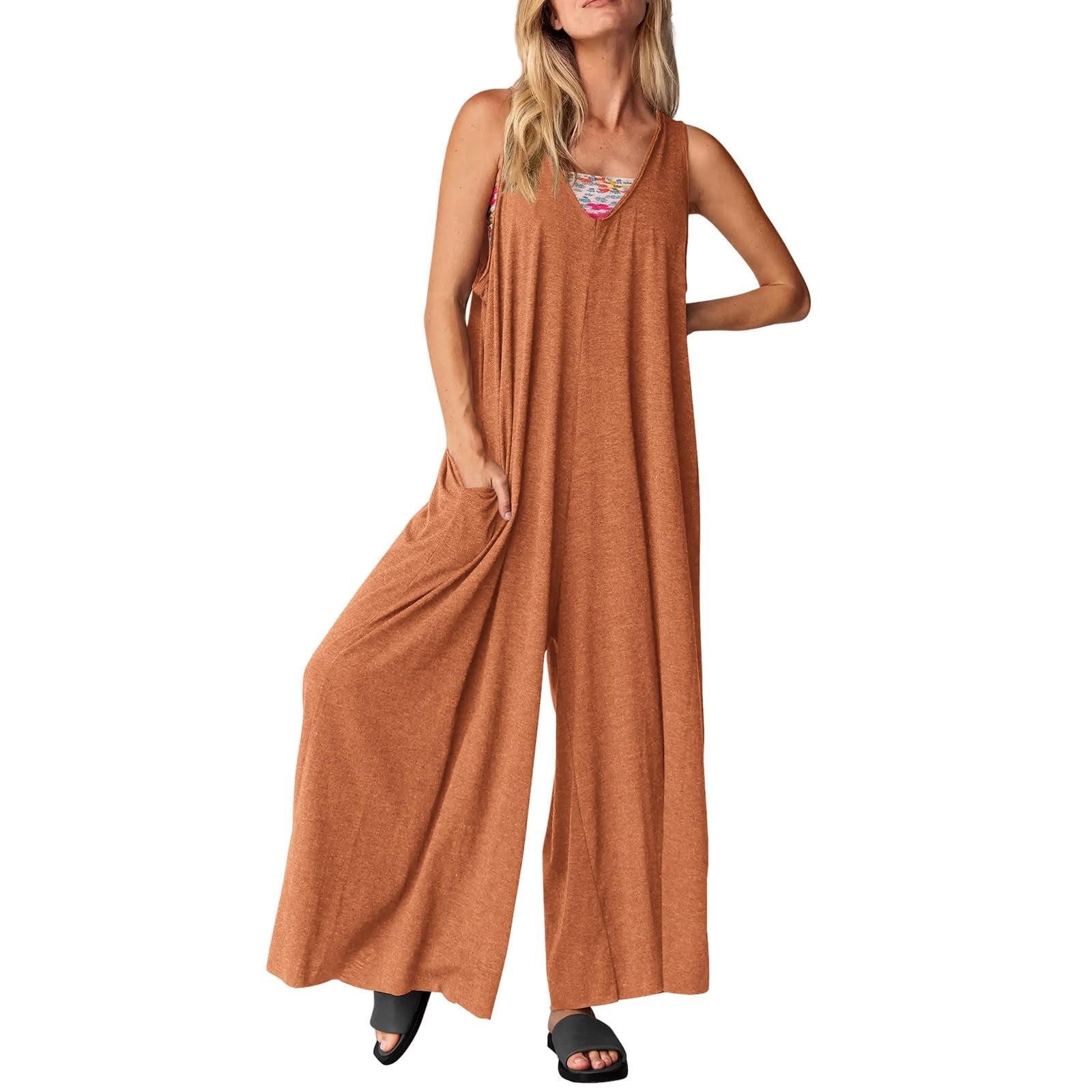 Evelyn | Easygoing V-Neck Jumpsuit