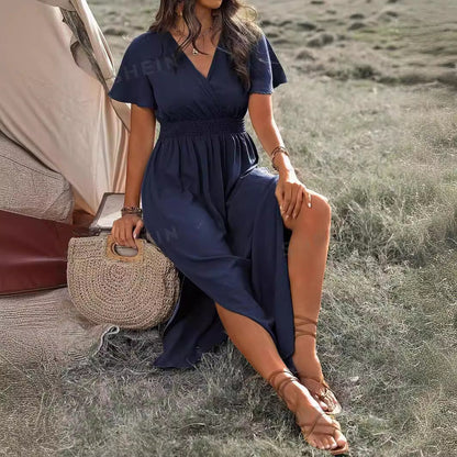 Luna | Flowy Maxi Dress with Smocked Waist