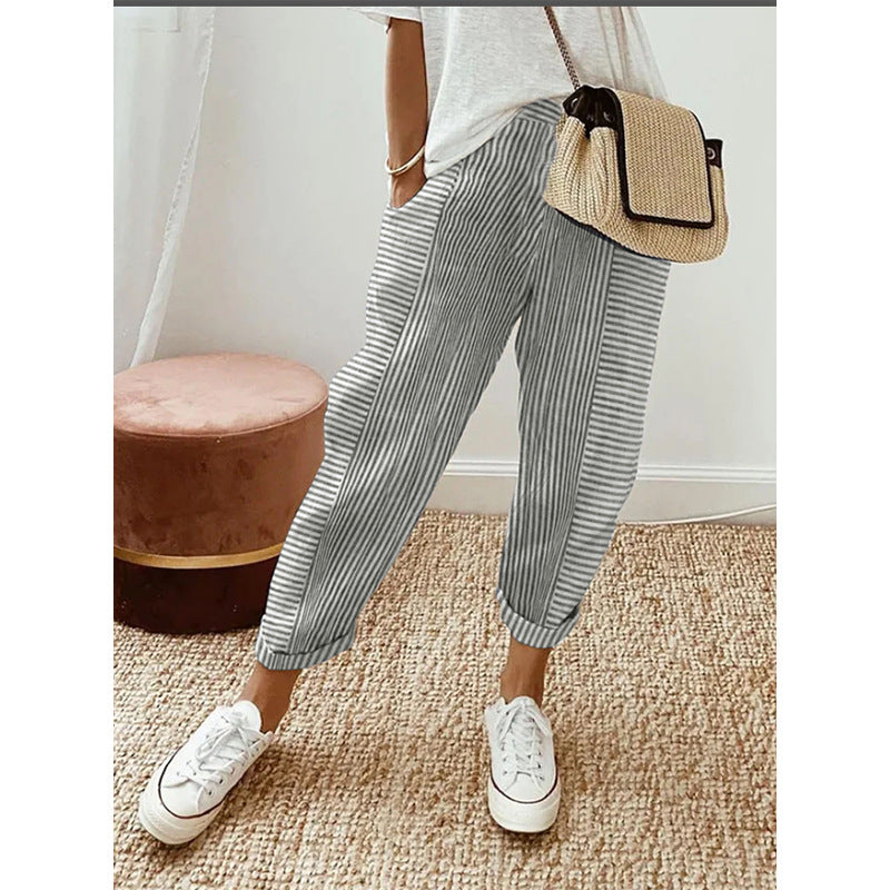 Comfort Stripe™ Cotton Trousers