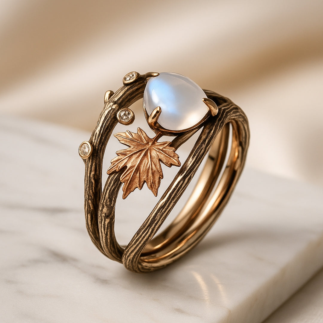 Natural Moonstone Ring